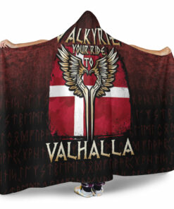 Valkyrie Your Ride to Valhallaustria Hooded Blanket