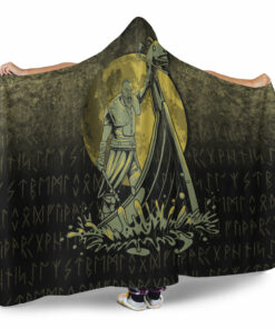 Victory or Valhalla Drakkar Viking Hooded Blanket