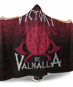 Victory or Valhalla Viking Hooded Blanket