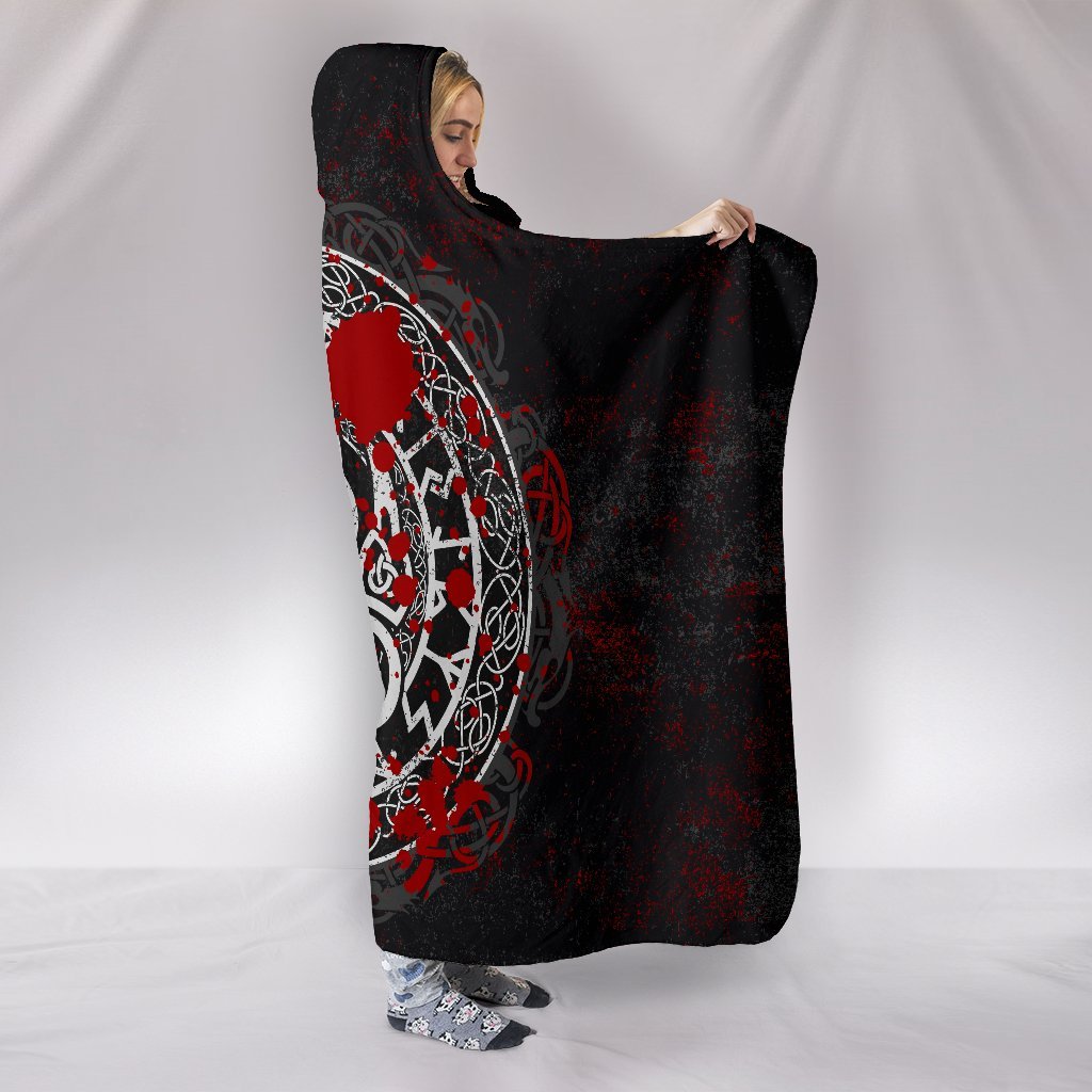Viking Bear Claws Blood Tattoo Viking Hooded Blanket