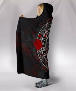 Viking Bear Claws Blood Tattoo Viking Hooded Blanket