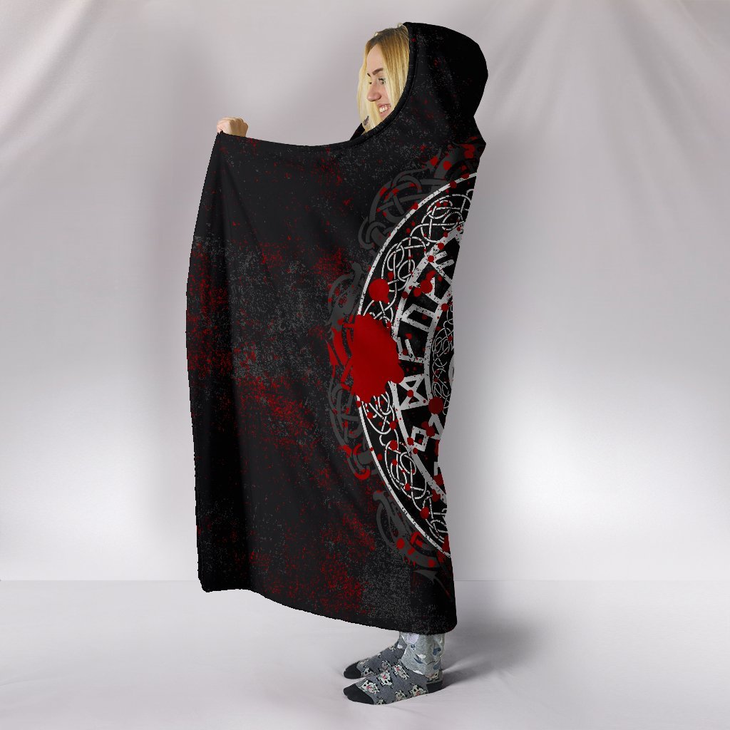 Viking Bear Claws Blood Tattoo Viking Hooded Blanket