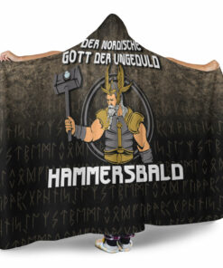 Viking Der Nordische Gott Der Ungeduld Hammersbald Hooded Blanket