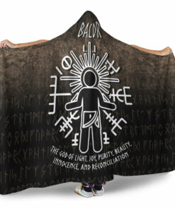Viking Hooded Blanket, Baldr God Hooded Blanket