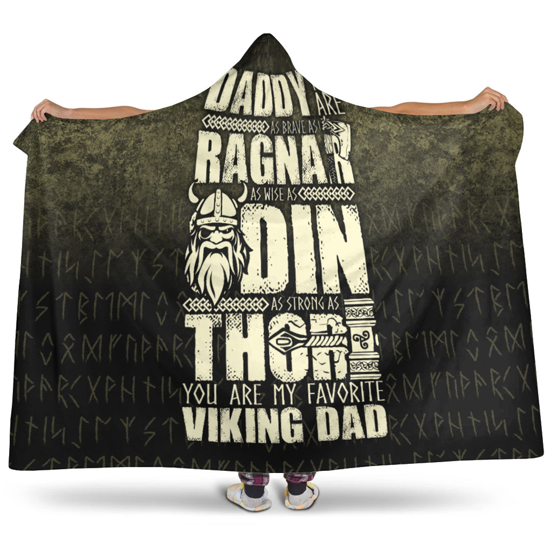 Viking Hooded Blanket, Daddy Youres Braves Ragnar Hooded Blanket