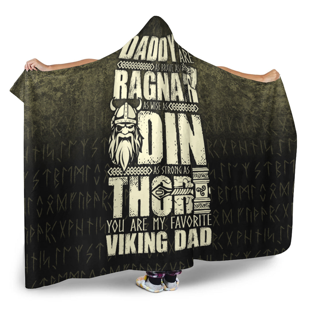 Viking Hooded Blanket, Daddy Youres Braves Ragnar Hooded Blanket
