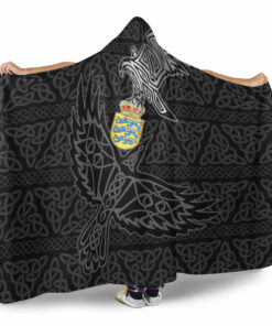 Viking Hooded Blanket, Denmark Raven Viking Set Hooded Blanket