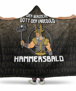 Viking Hooded Blanket, Der Nordische Gott Der Ungeduld Hammersbald Hooded Blanket