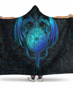 Viking Hooded Blanket, Dragon Viking Set Hooded Blanket