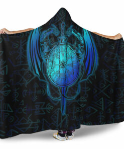 Viking Hooded Blanket, Dragon Viking Set Hooded Blanket