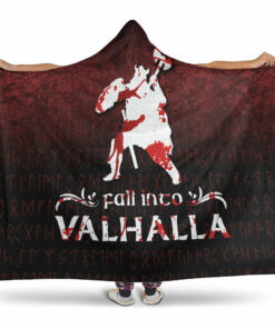 Viking Hooded Blanket, Fall Into Valhalla Hooded Blanket