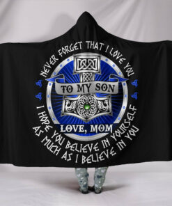 Viking Hooded Blanket, Family Mom and Son