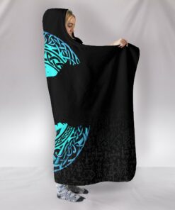 Viking Hooded Blanket, Fenrir Norse Wolf