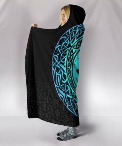 Viking Hooded Blanket, Fenrir Norse Wolf
