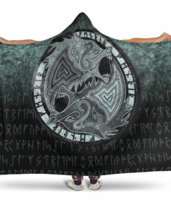 Viking Hooded Blanket, Fenrir the Wolf Hooded Blanket
