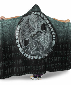 Viking Hooded Blanket, Fenrir the Wolf Hooded Blanket