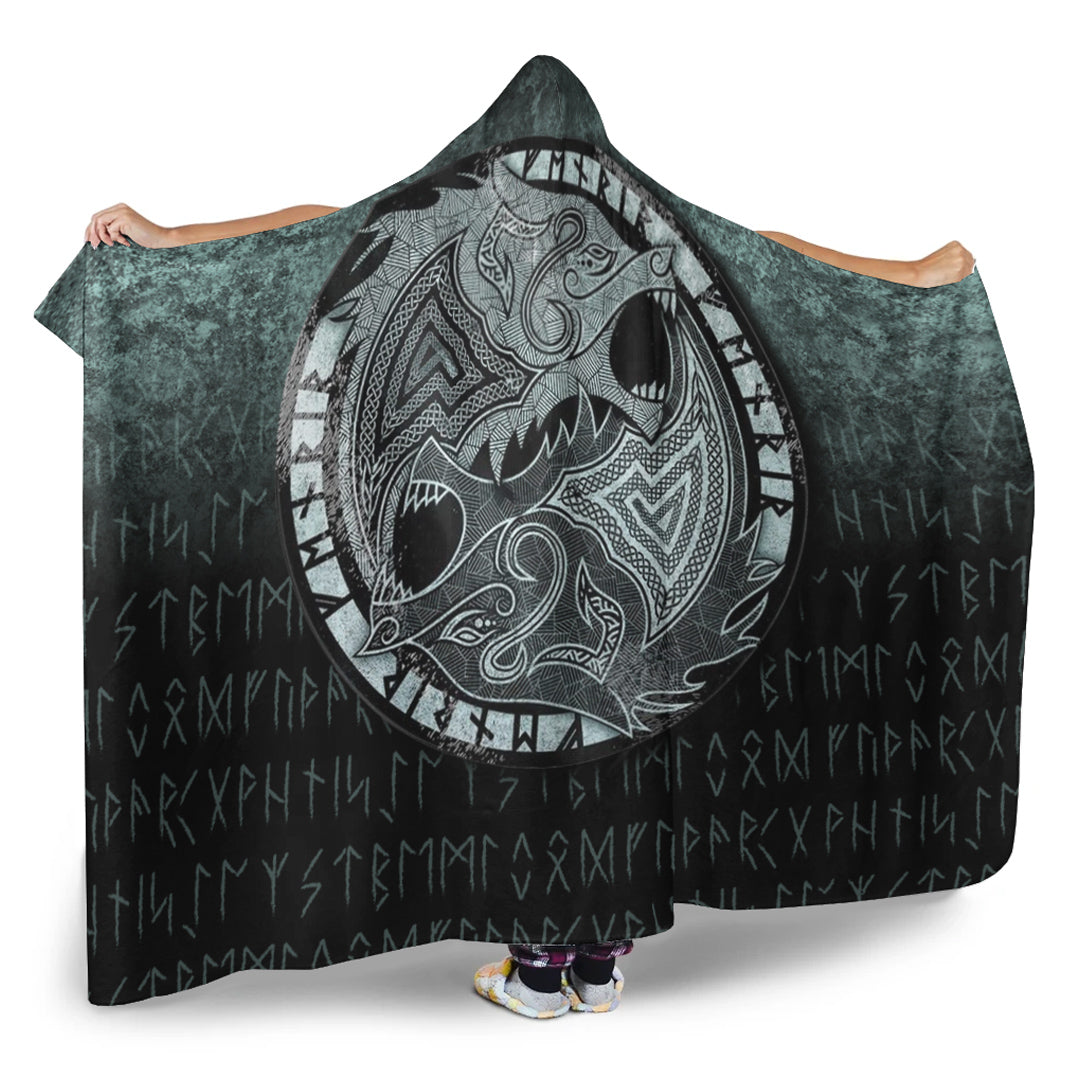 Viking Hooded Blanket, Fenrir the Wolf Hooded Blanket