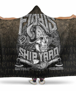 Viking Hooded Blanket, Flokis Ship Yard Hooded Blanket