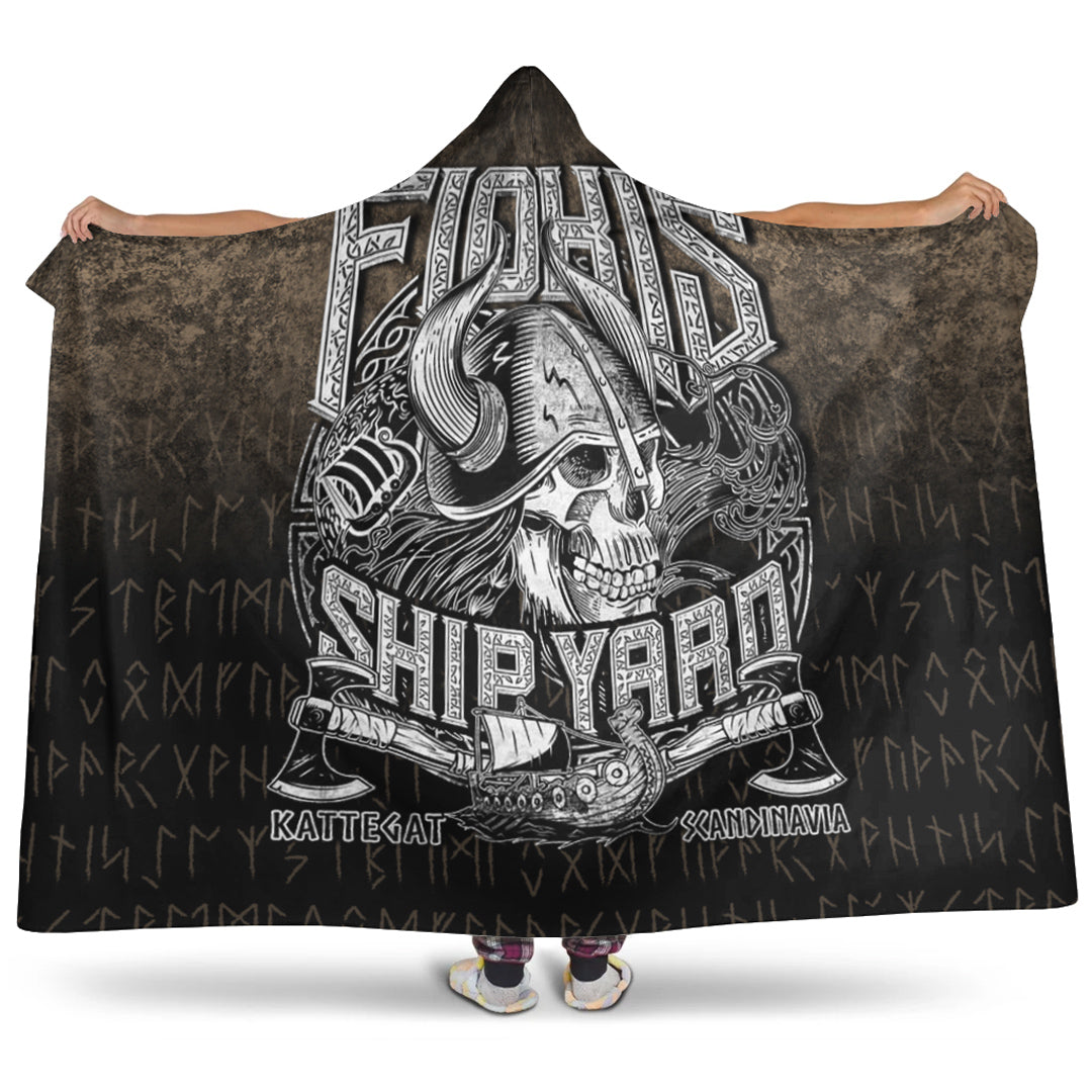 Viking Hooded Blanket, Flokis Ship Yard Hooded Blanket