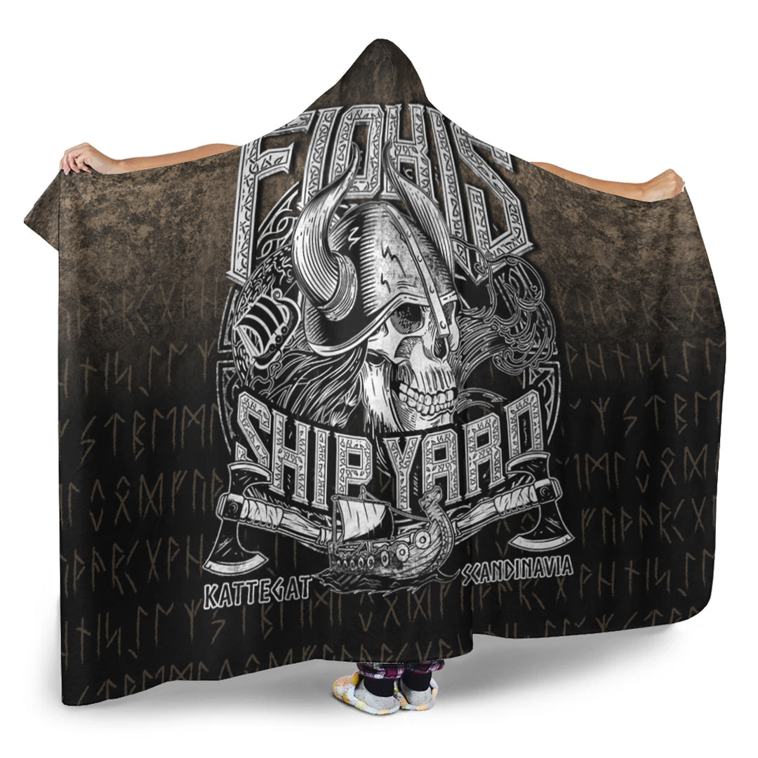 Viking Hooded Blanket, Flokis Ship Yard Hooded Blanket