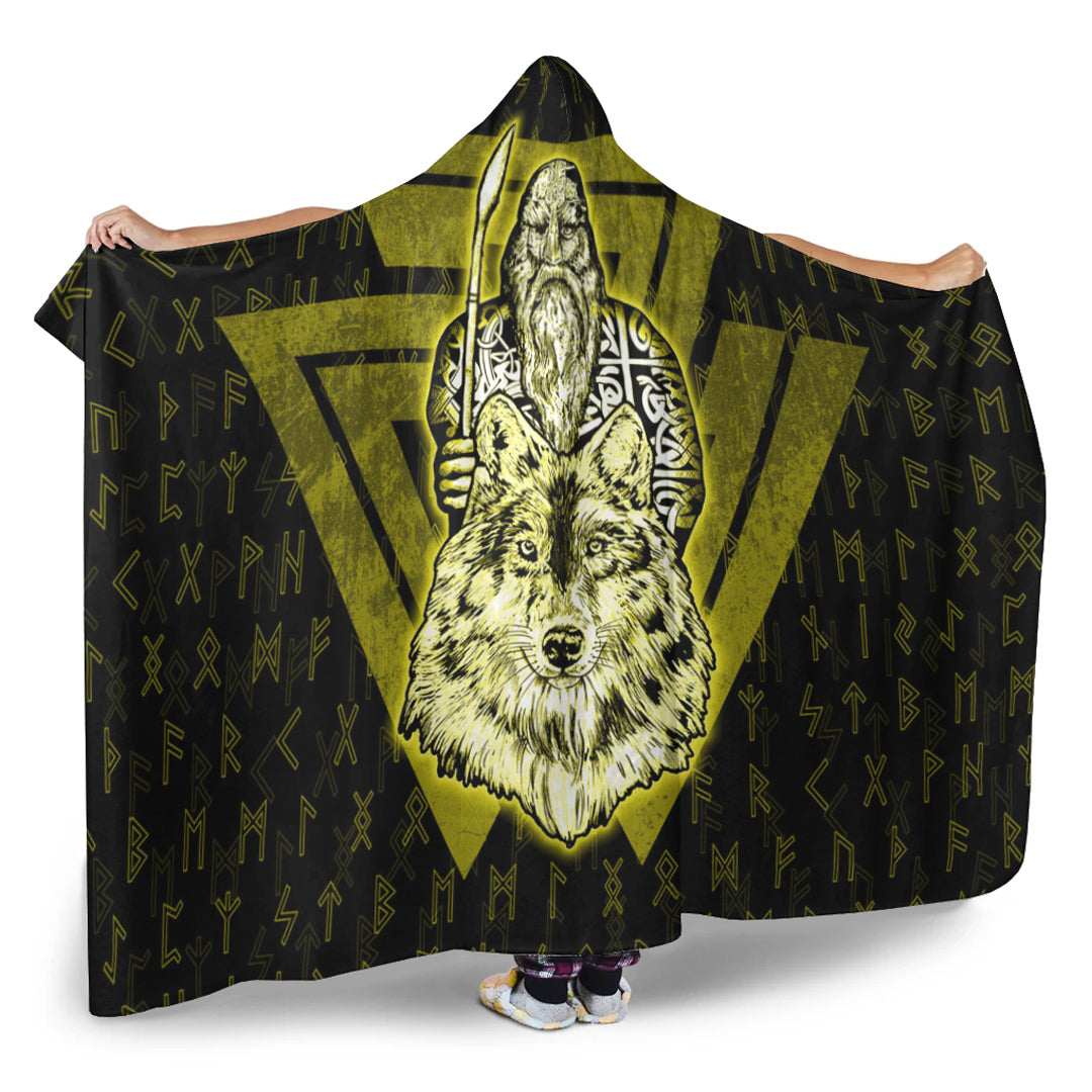 Viking Hooded Blanket Gifts Fleece Sherpa Blanket