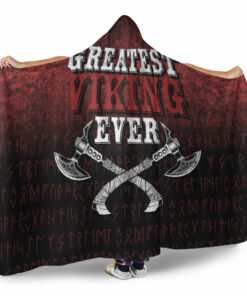 Viking Hooded Blanket, Greatest Viking Ever Hooded Blanket