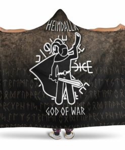 Viking Hooded Blanket, Heimdallr God Of War Hooded Blanket