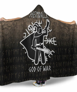 Viking Hooded Blanket, Heimdallr God Of War Hooded Blanket