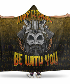 Viking Hooded Blanket, May The Norse Be With You Hooded Blanket