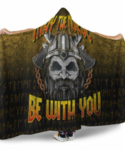 Viking Hooded Blanket, May The Norse Be With You Hooded Blanket