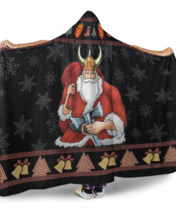 Viking Hooded Blanket, Norway Santa Viking Hooded Blanket
