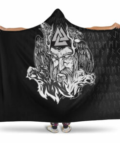 Viking Hooded Blanket, Odin Viking Set Hooded Blanket