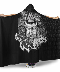 Viking Hooded Blanket, Odin Viking Set Hooded Blanket