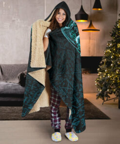 Viking Hooded Blanket Odin With Fenrir