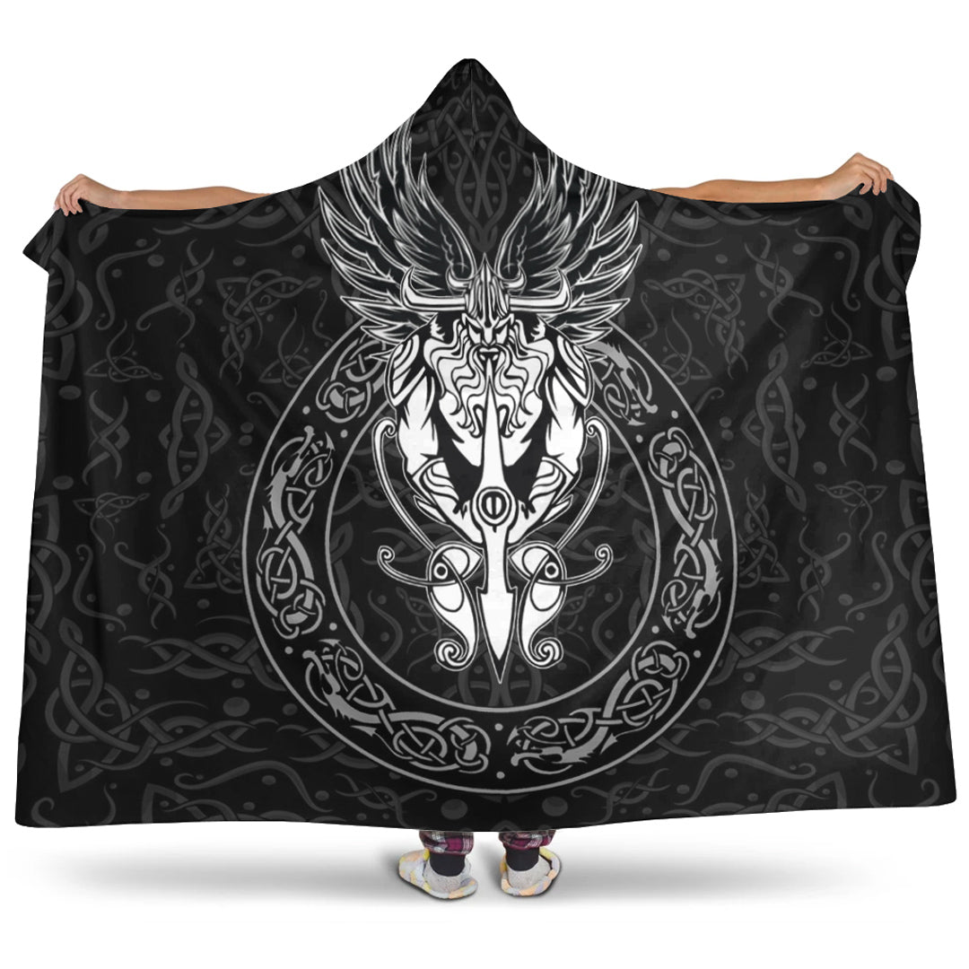 Viking Hooded Blanket, OdinWing Viking Hooded Blanket