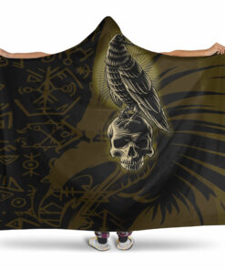 Viking Hooded Blanket, Raven Viking Hooded Blanket