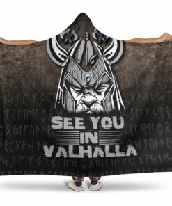 Viking Hooded Blanket, See You In Valhalla Hooded Blanket