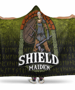 Viking Hooded Blanket, Shieldmaiden Hooded Blanket
