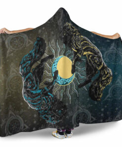 Viking Hooded Blanket, Skoll and Hati Gradiant Style Hooded Blanket