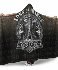 Viking Hooded Blanket, Son Of Viking Mjolnir Hooded Blanket