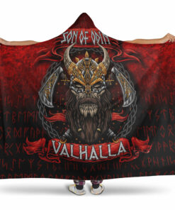 Viking Hooded Blanket, Son of Odin Valhalla Hooded Blanket