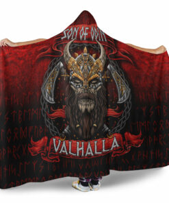 Viking Hooded Blanket, Son of Odin Valhalla Hooded Blanket