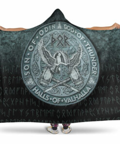 Viking Hooded Blanket, Thor God Of Thunder Hooded Blanket