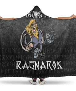 Viking Hooded Blanket, Training For Ragnarok Hooded Blanket