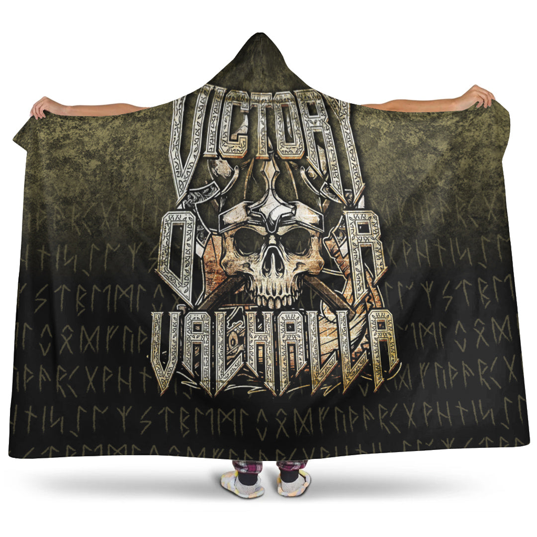 Viking Hooded Blanket, Victory or Valhalla Hooded Blanket