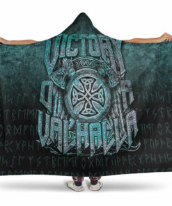 Viking Hooded Blanket, Victory or Valhalla Hooded Blanket