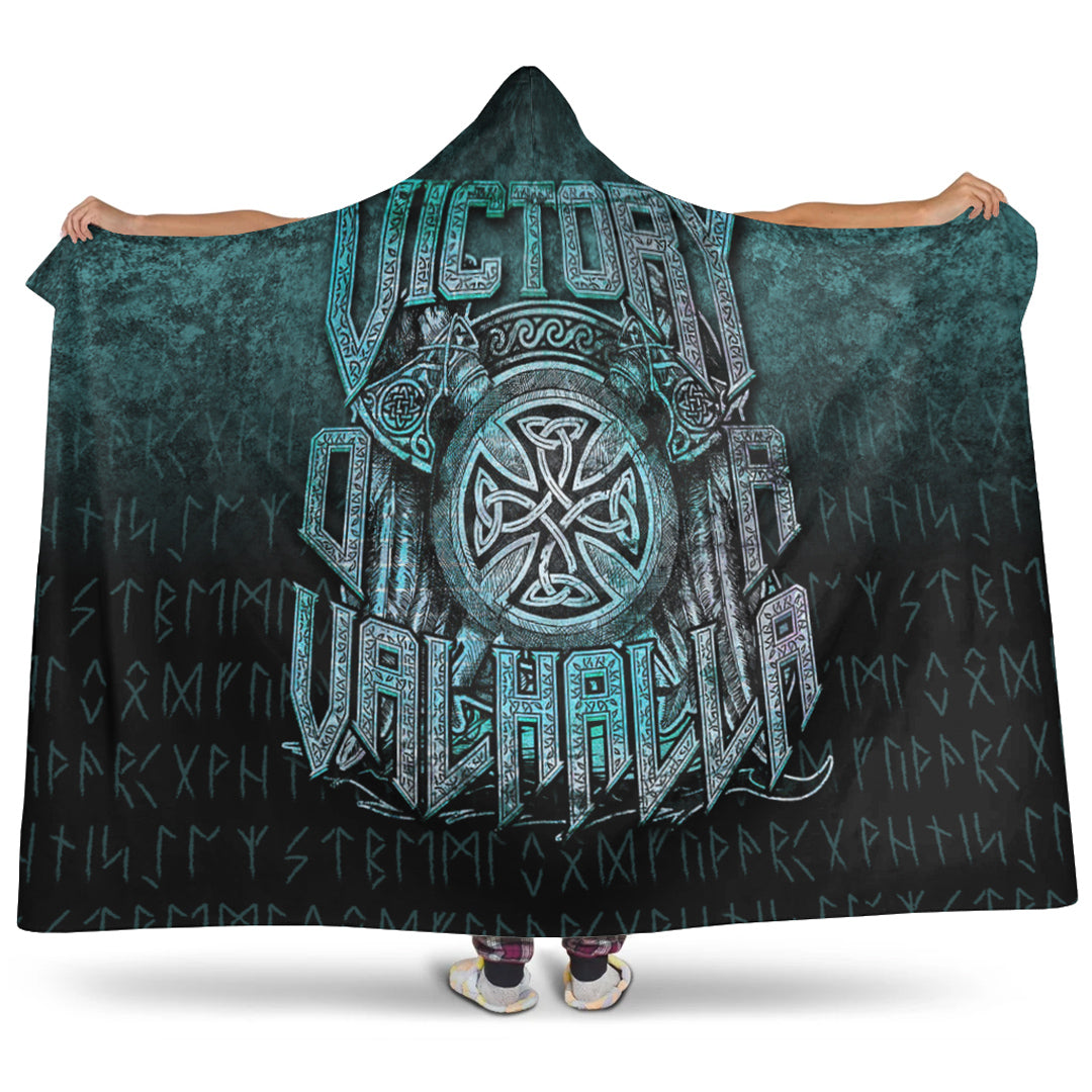 Viking Hooded Blanket, Victory or Valhalla Hooded Blanket