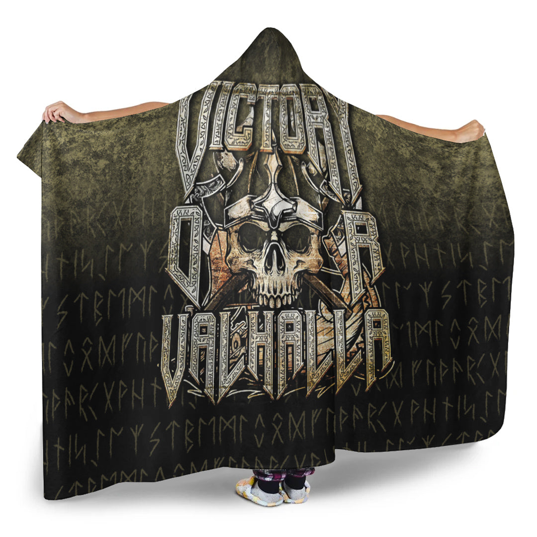 Viking Hooded Blanket, Victory or Valhalla Hooded Blanket