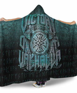 Viking Hooded Blanket, Victory or Valhalla Hooded Blanket