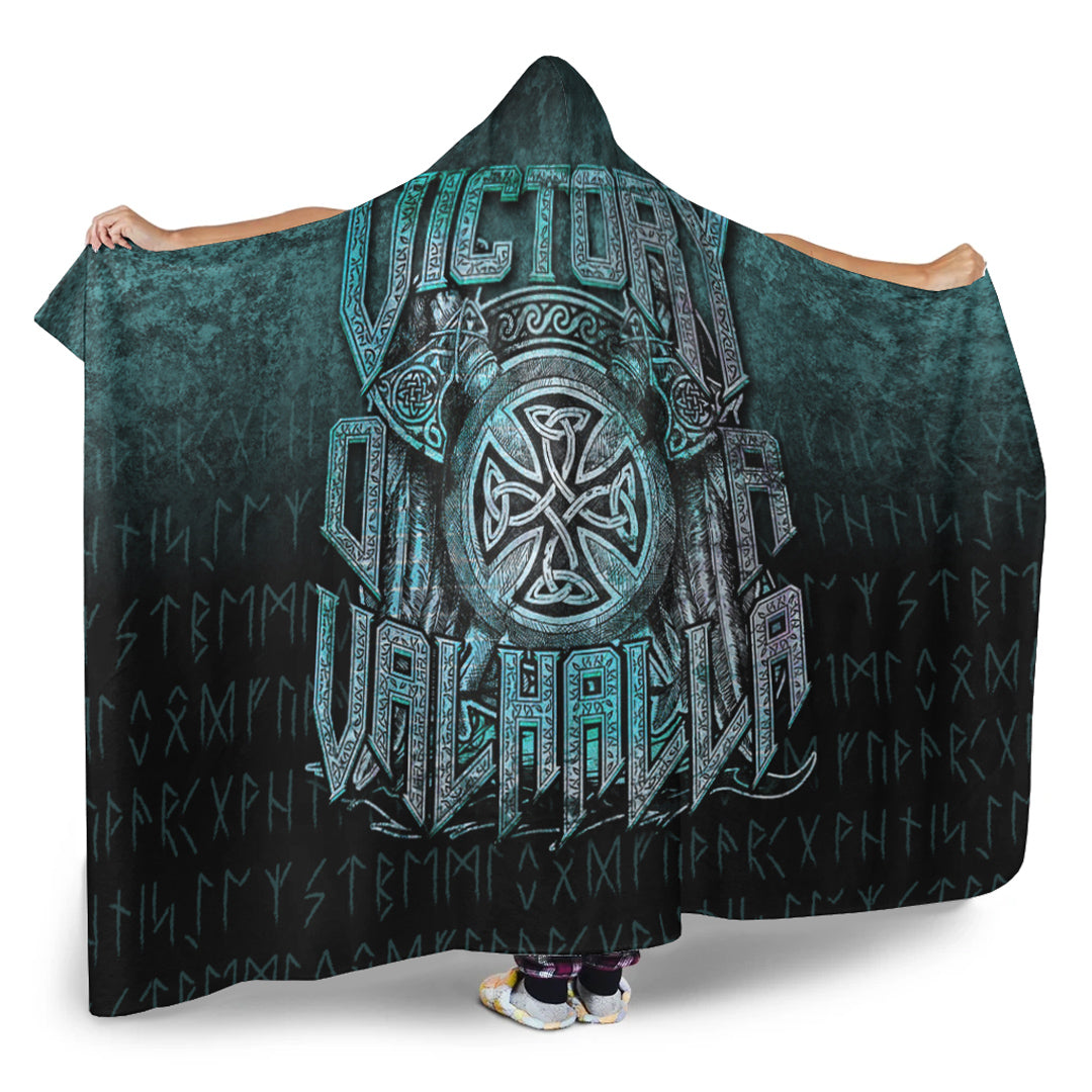 Viking Hooded Blanket, Victory or Valhalla Hooded Blanket